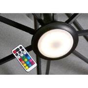 Parasolverlichting LED veelkleurig zwart zonwering