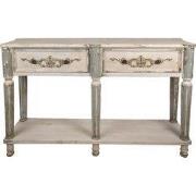 Clayre & Eef Sidetable 141x36x92 cm Grijs Hout