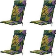 Madison -  Tuinstoelkussen Hoge Rug Iven green - Ca. 120x50 cm - Set v...