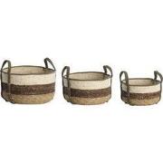 Light & Living - Mand KINSALE - Ø33x23cm - Bruin - Set van 3