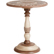 EULO - Bijzettafel - Donkerbruin - 45 x 45 cm - Mangohout