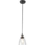 Plafondlamp met glazen kap en fitting in gouden messing afwerking