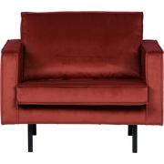 WOOOD Rodeo Fauteuil - Velvet - Chestnut - 85x105x86
