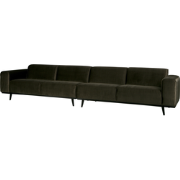 WOOOD Statement Velvet XL Bank 4-Zits - Fluweel - Groen