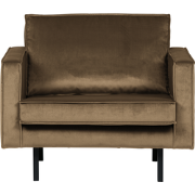 WOOOD Rodeo Fauteuil - Velvet - Taupe - 85x105x86