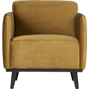 WOOOD Statement Fauteuil Met Arm - Polyester - Honing Geel