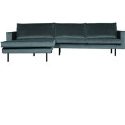 WOOOD Rodeo Chaise Longue Links - Velvet - Teal - 85x300x86/155