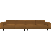WOOOD Statement 4-Zitsbank XL - Bouclé - Butter - 77x372x93