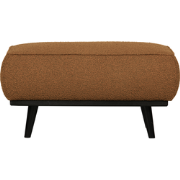 WOOOD Statement Hocker - Bouclé - Butter - 40x80x55