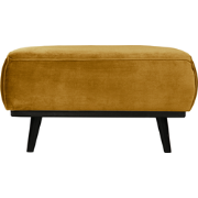 WOOOD Statement Hocker - Fluweel Honinggeel - 40x80x55