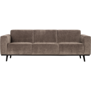 WOOOD Statement 3-Zits Bank - Ribstof - Taupe - 77x230x93