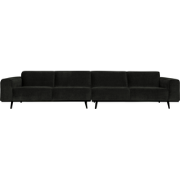 WOOOD Statement XL 4-Zits Bank - Rib - Graphite - 77x372x93
