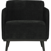 WOOOD Statement Fauteuil Met Arm - Ribstof - Graphite - 77x72x93