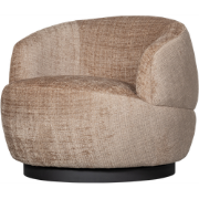 WOOOD Woolly Draaifauteuil - Chenille - Zand - 71x84x88
