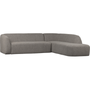WOOOD Sloping Hoekbank Rechts - Chenille - Grijs Melange