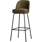 WOOOD Barstoel Vogue - Structure Velvet - Bonsai - 103x50x55