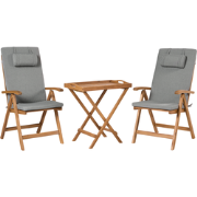JAVA PREMIUM - Bistroset voor 2 - Grijsmelange - Acaciahout
