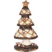 Clayre & Eef Kerstdecoratie Beeld Kerstboom Ø 22x43 cm Bruin Beige Ker...