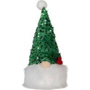 Clayre & Eef Kerstdecoratie met LED-verlichting Kabouter 10x10x25 cm G...