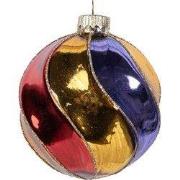 Clayre & Eef Kerstbal Ø 8x8 cm Meerkleurig Glas