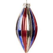 Clayre & Eef Kerstbal Ø 6x13 cm Meerkleurig Glas