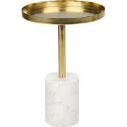 CAMELO - Bijzettafel - Wit/Goud - Metaal