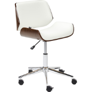 TOTOWA  - Bureaustoel - Donkerhout/Zwart - Kunstleer