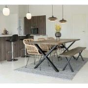 House Nordic Tuinstoel Trieste Naturel - Set van 2