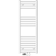 Badkamerradiator Sahara 400 x 1200 mm Wit gebogen + middenaansluiting