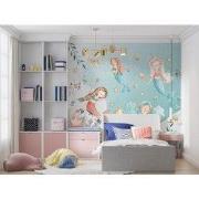 Meermin meisjes - Kinderbehang - 292,2 cm x 280 cm - Walloha