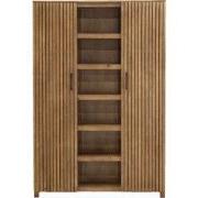 Wandkast Naturel Mangohout - 140x40x210cm - Tobi
