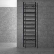 Badkamerradiator Sahara 500x1800 mm antraciet gebogen met zij-aansluit...