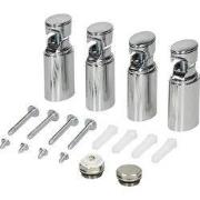 Beugel voor badkamerradiatoren, chroom, voor rechte en gebogen modelle...