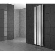 Badkamerradiator verticaal met middenaansluiting 260x1600 mm Wit met L...