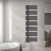 Badkamerradiator middenaansluiting 500x1600 mm antraciet met muuraansl...