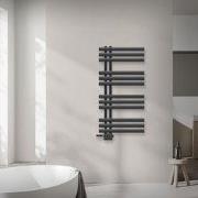 Badkamer radiator middenaansluiting 500x1000 mm antraciet met LuxeBath...