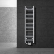 Badkamer radiator middenaansluiting 300x1400 mm chroom recht met unive...