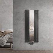 Badkamer radiator plat met spiegel en universele aansluitset 45x120 cm...