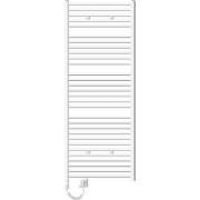 Badkamerradiator Sahara 750 x 1800 mm Wit gebogen met zijaansluiting +...