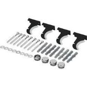 Universeel bevestigingsmateriaal voor radiatoren complete set zwart ma...