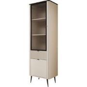 Meubella - Vitrinekast Mace - Beige - 60 cm - Met glas