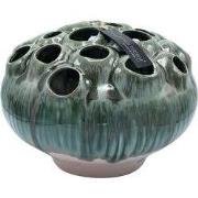 Villa Pottery  Groen Roze schaal vaas   - 15