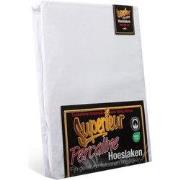 Superieur Hoeslaken - 90x200 cm - Wit - 100% katoen