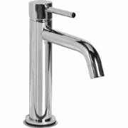 SALINAS - Enkele wastafelkraan - Zilver - 18 cm - Messing