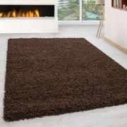 Tapijtenloods Basic Shaggy vloerkleed Bruin Hoogpolig- 60x110 CM