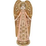 Clayre & Eef Decoratie Beeld Engel 20x15x46 cm Roze Kunststof