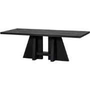 WOOOD Kean Eettafel - Mango - Zwart - 75x220x100