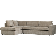 WOOOD Hajo Hoekbank Links - Rib - Clay - 84x283x197