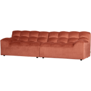WOOOD Allure 3-Zits Bank - Gewassen Fluweel - Blush - 79x280x86