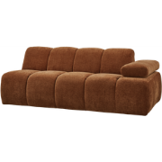 WOOOD Mojo 2-Zits Bank Met Arm Rechts - Ribstof - Roest Bruin